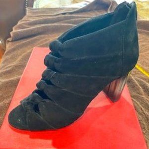 Vaneli Black Suede Bootie, Size 8M